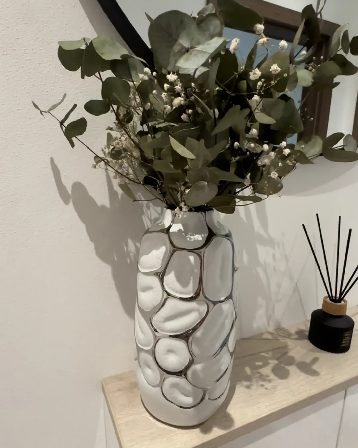 Wazon dekoracyjny CENABUM Kamionka 28 cm Biały