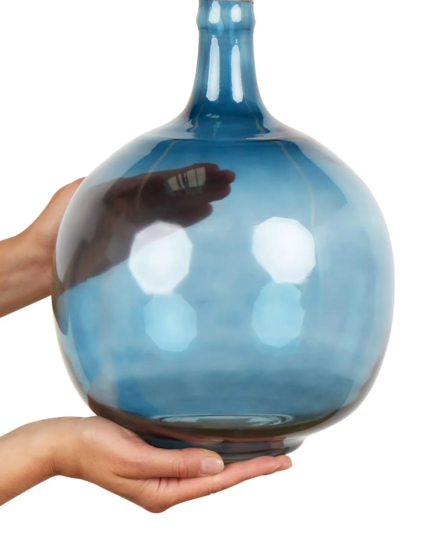 Wazon dekoracyjny CHAPPATHI Szkło 31 cm Niebieski