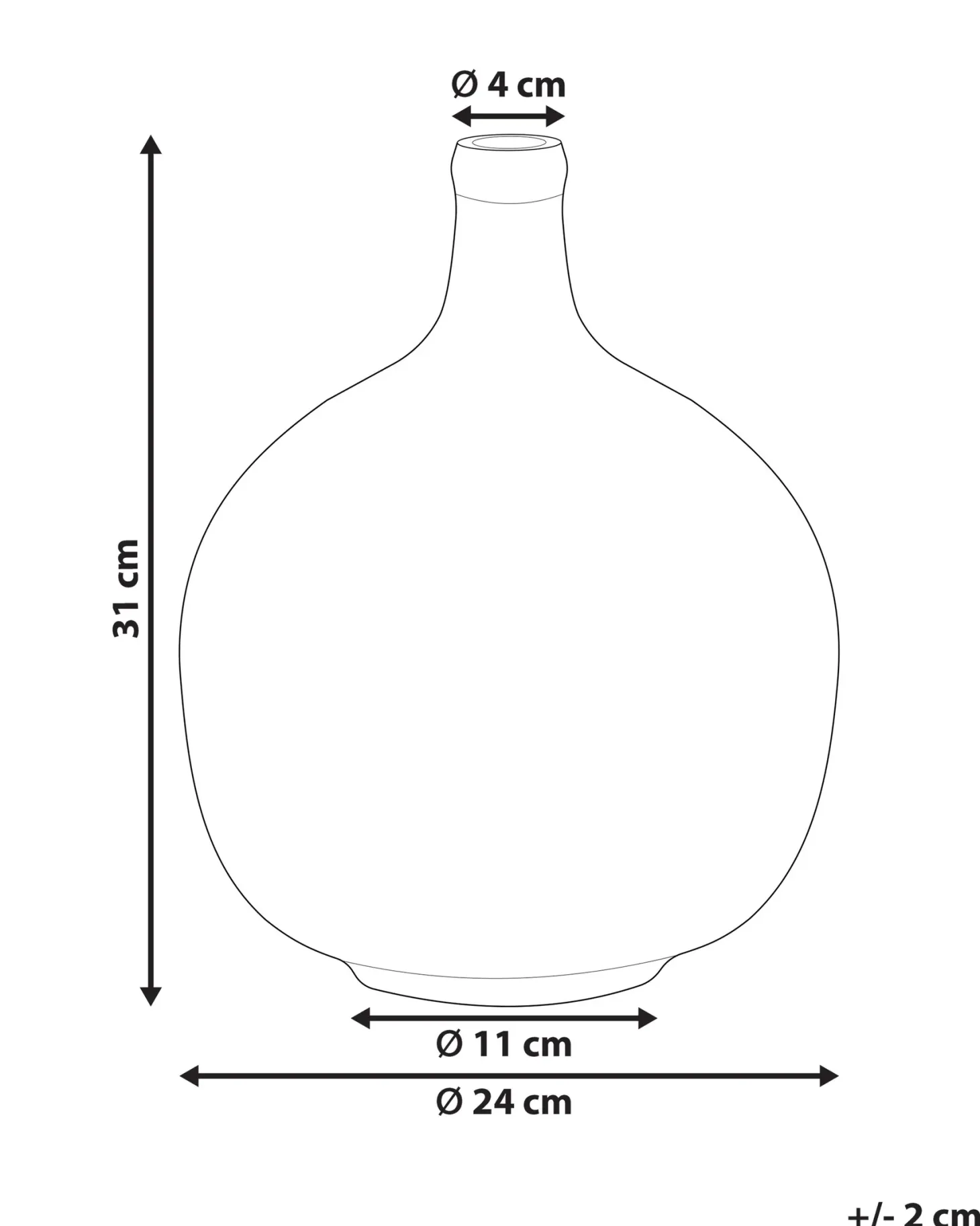 Wazon dekoracyjny CHAPPATHI Szkło 31 cm Niebieski