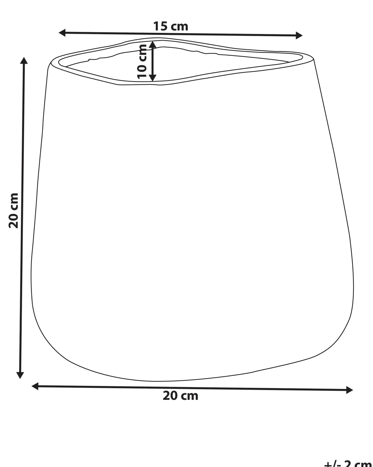 Wazon dekoracyjny CIRTA Kamionka 20 cm Złoty