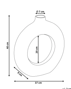 Wazon dekoracyjny COMAL Metal 40 cm Złoty