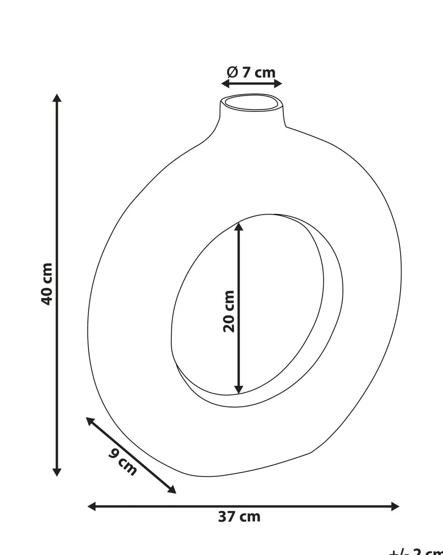 Wazon dekoracyjny COMAL Metal 40 cm Złoty