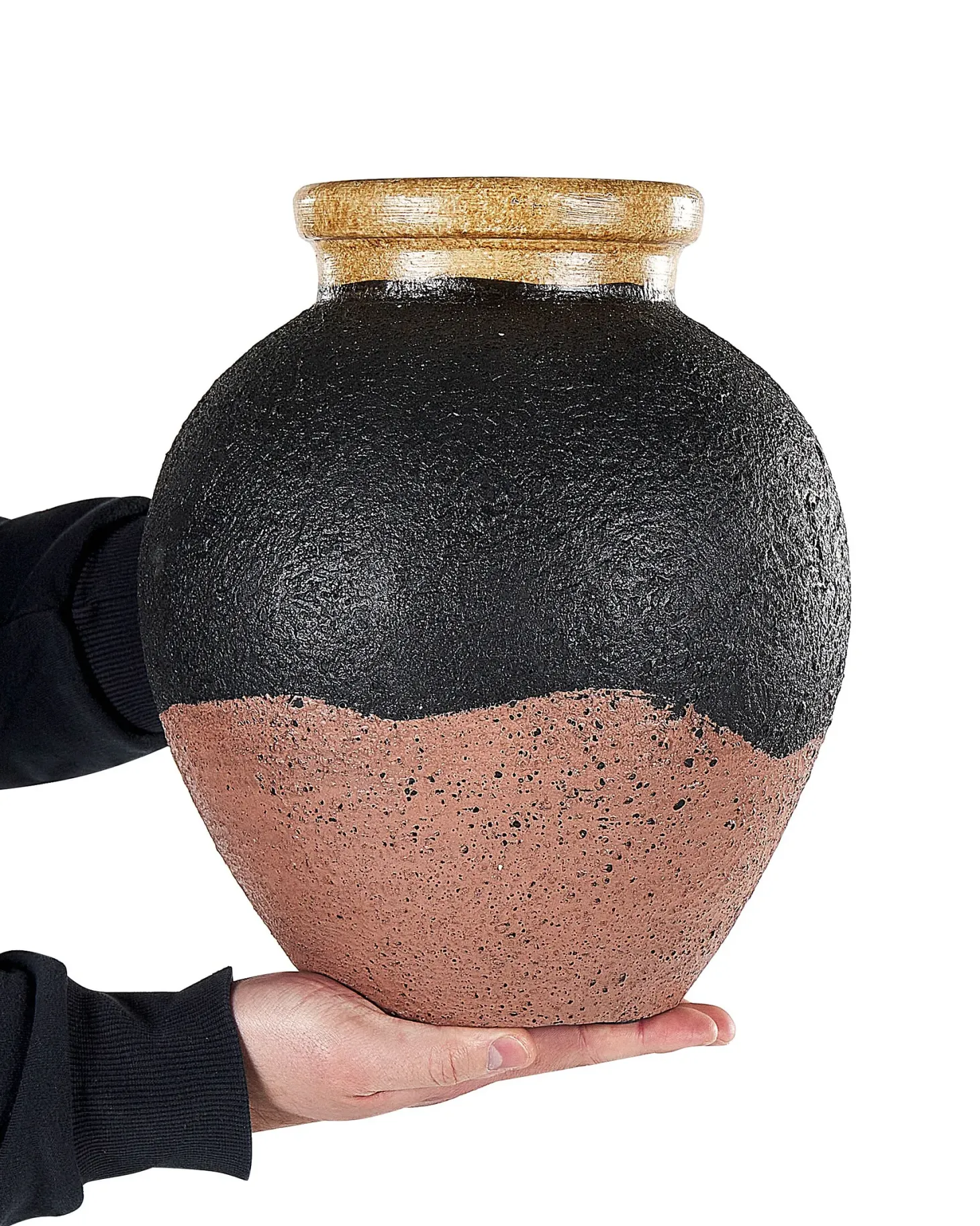 Wazon dekoracyjny DAULIS Ceramika 31 cm Czarny