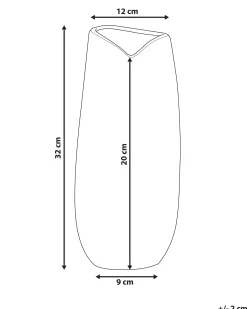 Wazon dekoracyjny DERBE Kamionka 32 cm Srebrny