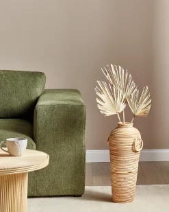 Wazon dekoracyjny ELATIA Rattan 50 cm Naturalny