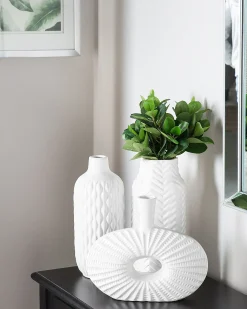 Wazon dekoracyjny EMAR Kamionka 31 cm Biały