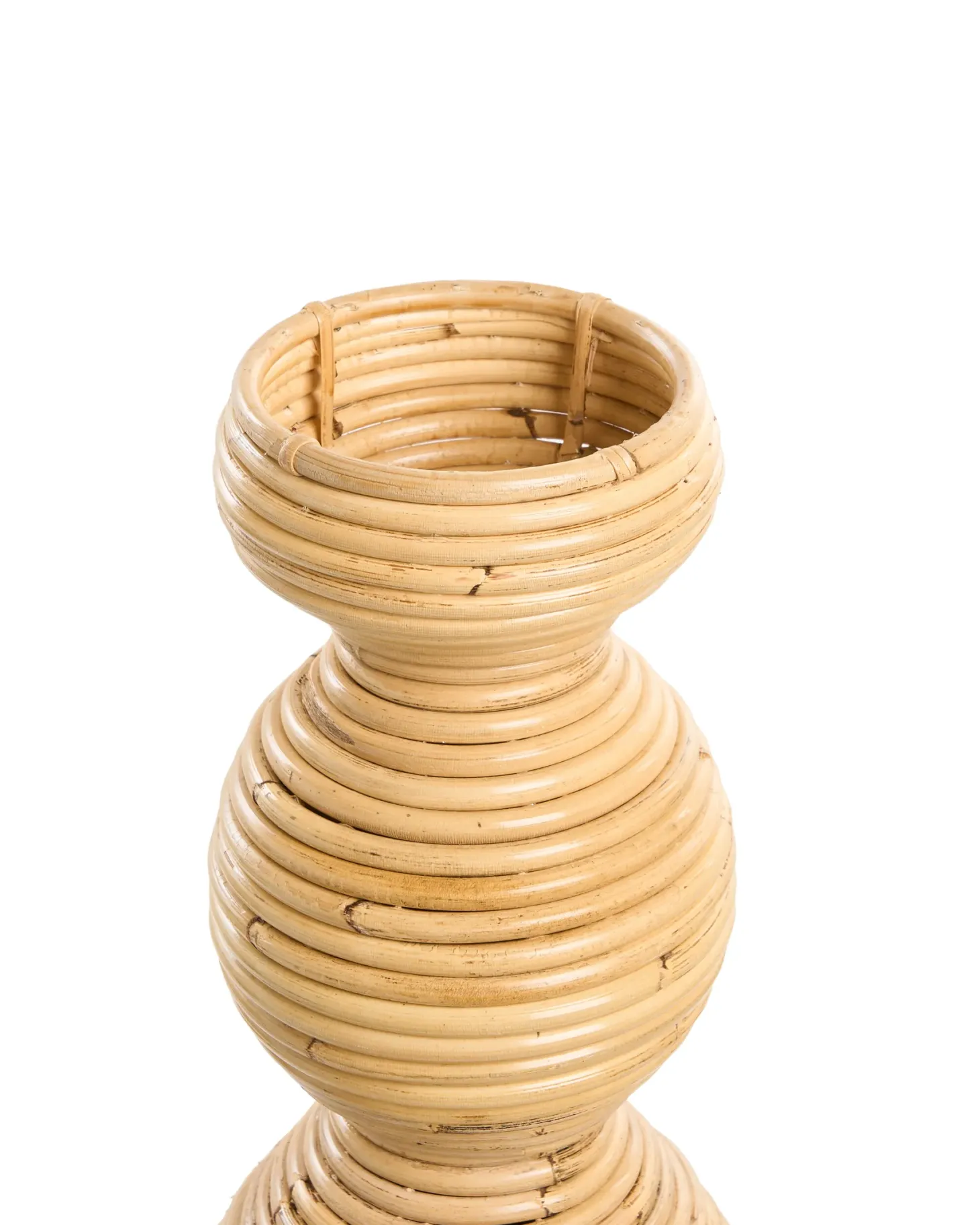 Wazon dekoracyjny GERACE Rattan 70 cm Naturalny