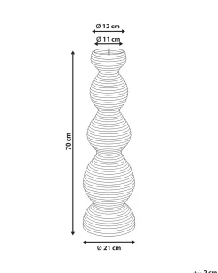 Wazon dekoracyjny GERACE Rattan 70 cm Naturalny