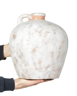 Wazon dekoracyjny IPOH Ceramika 30 cm Złamana biel