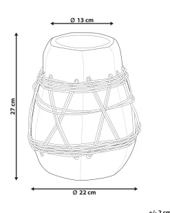 Wazon dekoracyjny KAMERING Ceramika 27 cm Niebieski