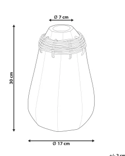 Wazon dekoracyjny KAMPAR Ceramika 30 cm Biały