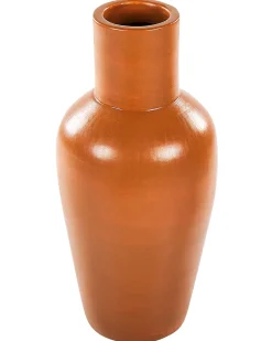 Wazon dekoracyjny KARFI Ceramika 37 cm Pomarańczowy