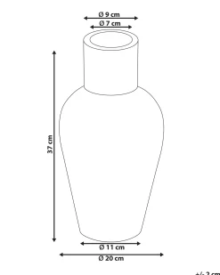 Wazon dekoracyjny KARFI Ceramika 37 cm Pomarańczowy