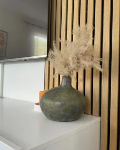 Wazon dekoracyjny KLANG Ceramika 18 cm Szary