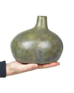 Wazon dekoracyjny KLANG Ceramika 18 cm Szary