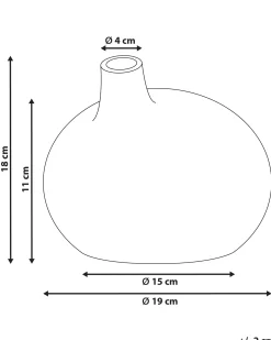 Wazon dekoracyjny KLANG Ceramika 18 cm Szary