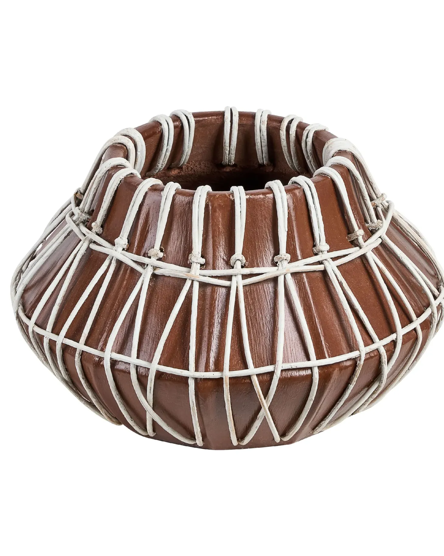 Wazon dekoracyjny KLUET Ceramika 22 cm Brązowy