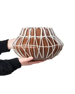 Wazon dekoracyjny KLUET Ceramika 22 cm Brązowy