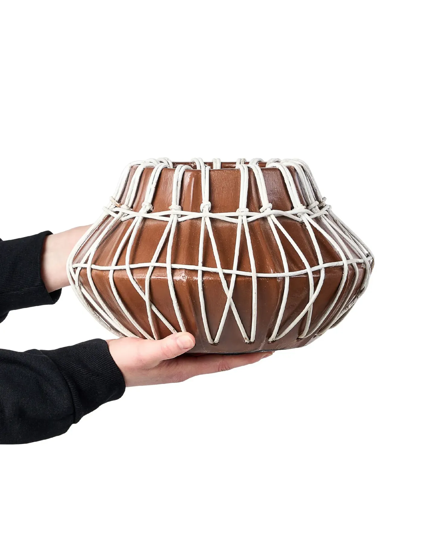 Wazon dekoracyjny KLUET Ceramika 22 cm Brązowy