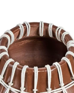 Wazon dekoracyjny KLUET Ceramika 22 cm Brązowy