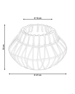 Wazon dekoracyjny KLUET Ceramika 22 cm Brązowy