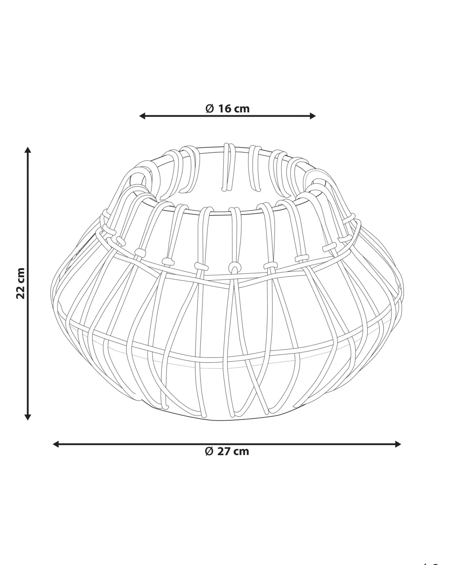 Wazon dekoracyjny KLUET Ceramika 22 cm Brązowy