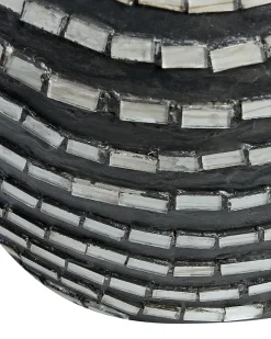 Wazon dekoracyjny KUALU Ceramika 35 cm Czarny