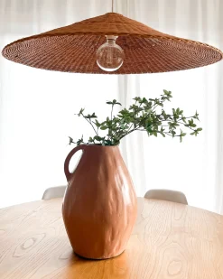 Wazon dekoracyjny KULIM Ceramika 40 cm Piaskowy