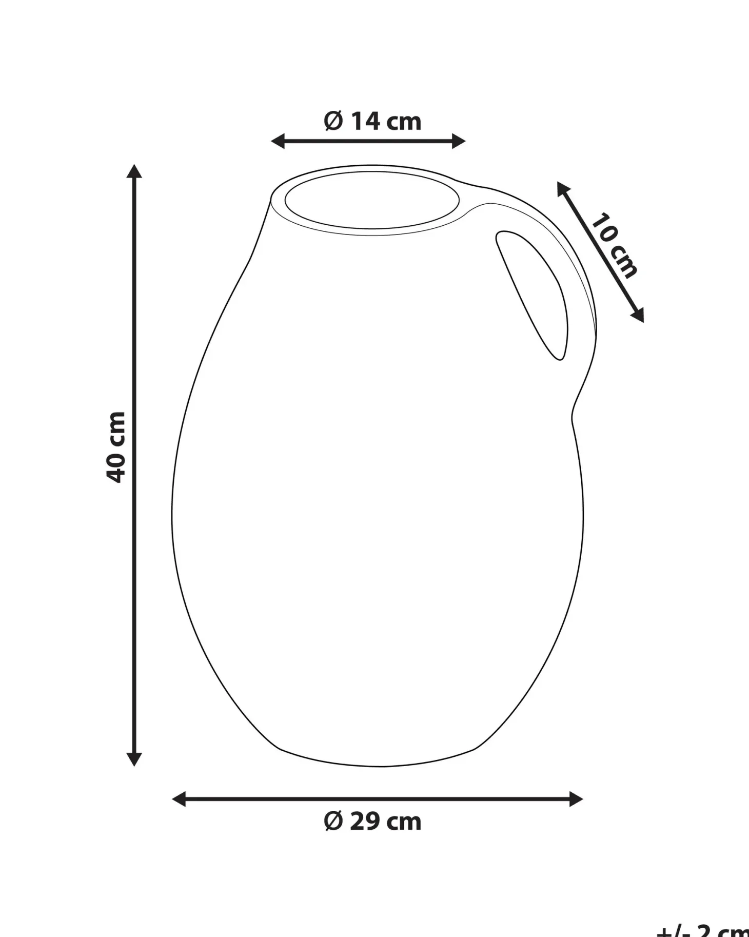 Wazon dekoracyjny KULIM Ceramika 40 cm Piaskowy