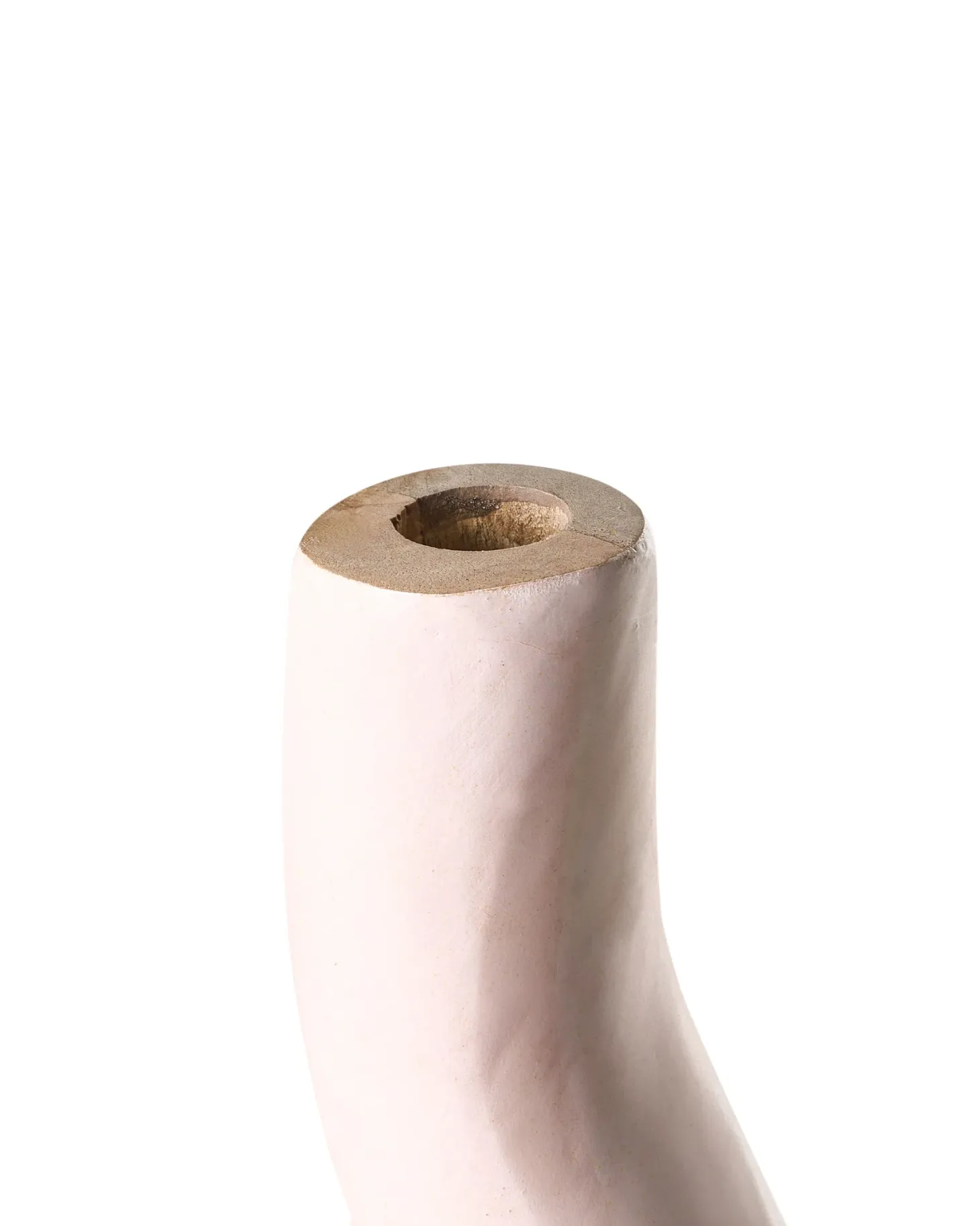 Wazon dekoracyjny LAGOS Drewno mango 40 cm Czarny/ beżowy