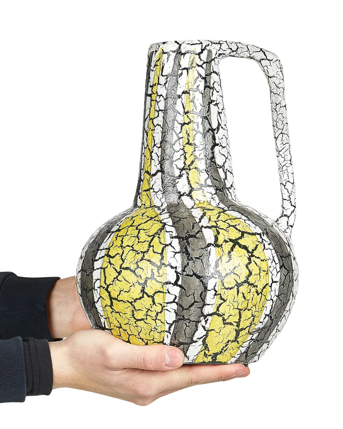 Wazon dekoracyjny MALAKKA Ceramika 34 cm Kolorowy