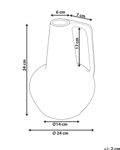 Wazon dekoracyjny MALAKKA Ceramika 34 cm Kolorowy