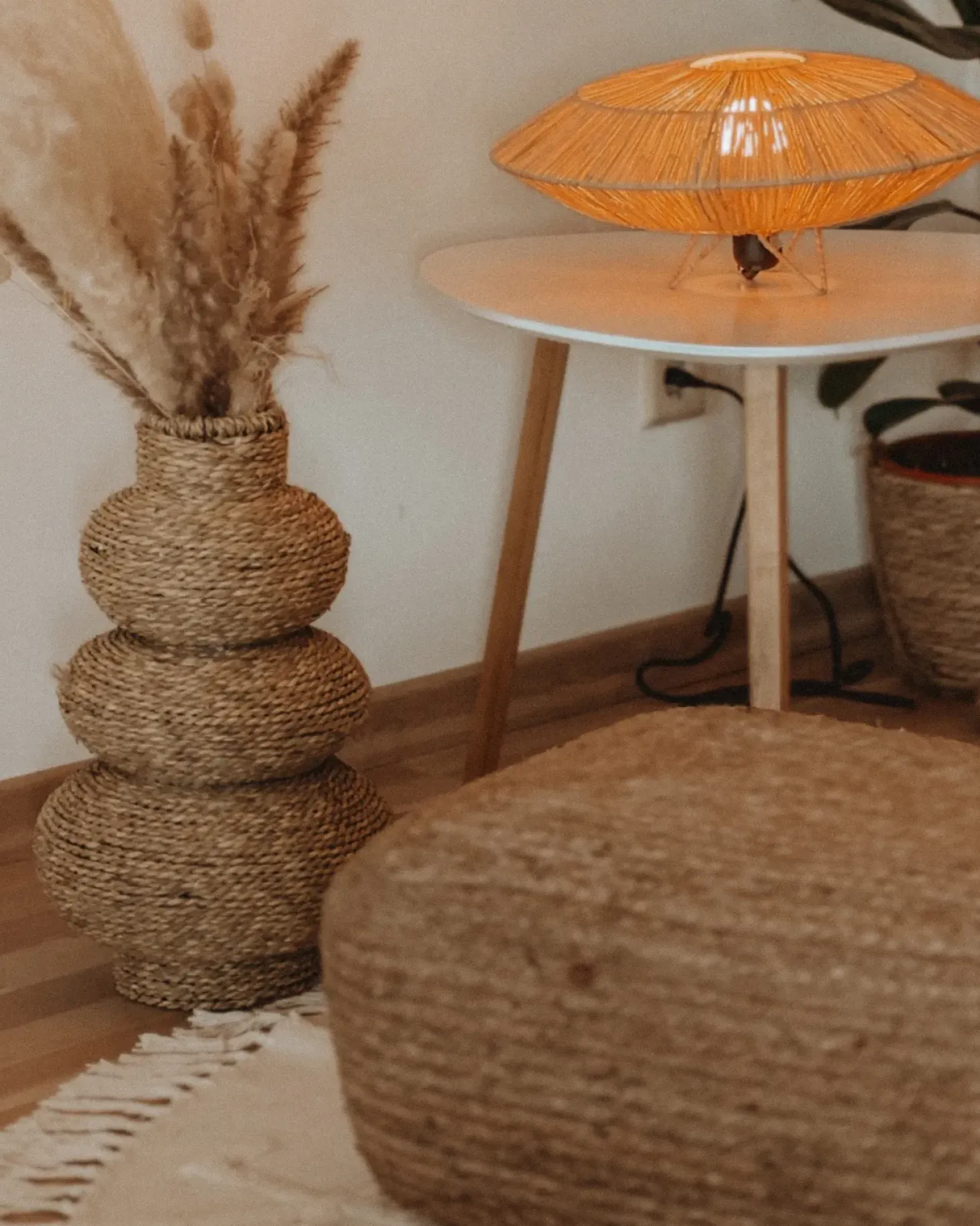 Wazon dekoracyjny MARANG Trawa morska 41 cm Naturalny