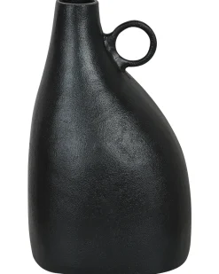 Wazon dekoracyjny NARBADA Metal 36 cm Czarny