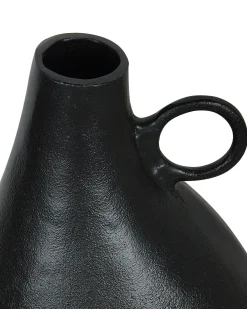 Wazon dekoracyjny NARBADA Metal 36 cm Czarny