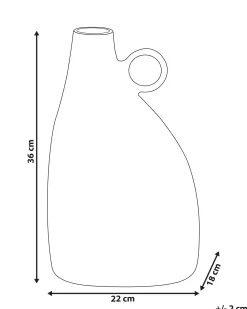 Wazon dekoracyjny NARBADA Metal 36 cm Czarny