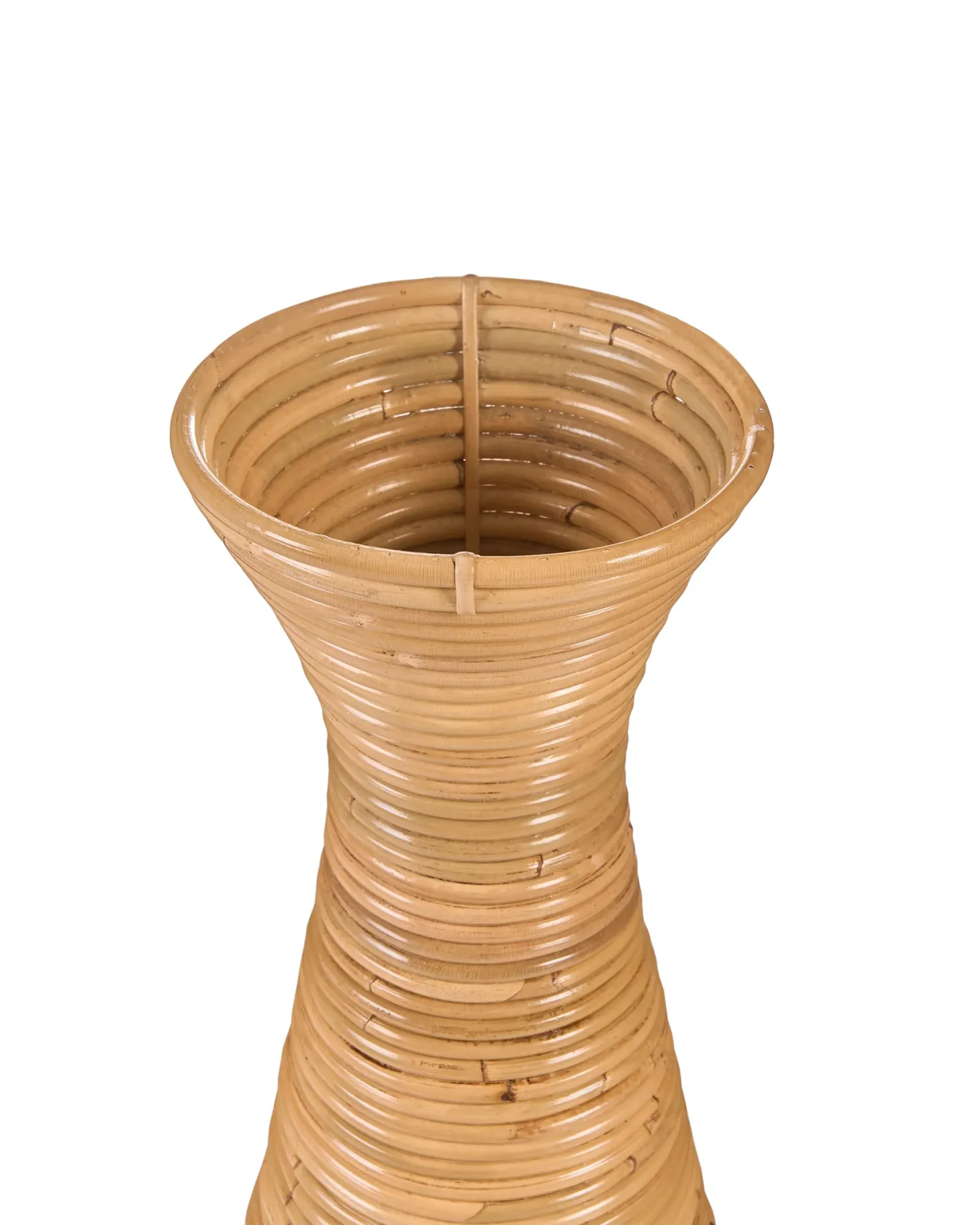 Wazon dekoracyjny NIDRI Rattan 70 cm Naturalny