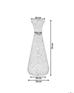Wazon dekoracyjny NIDRI Rattan 70 cm Naturalny