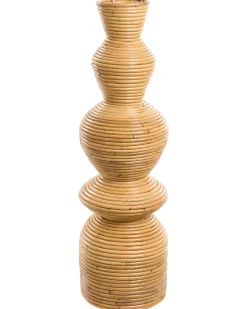 Wazon dekoracyjny NUORO Rattan 70 cm Naturalny