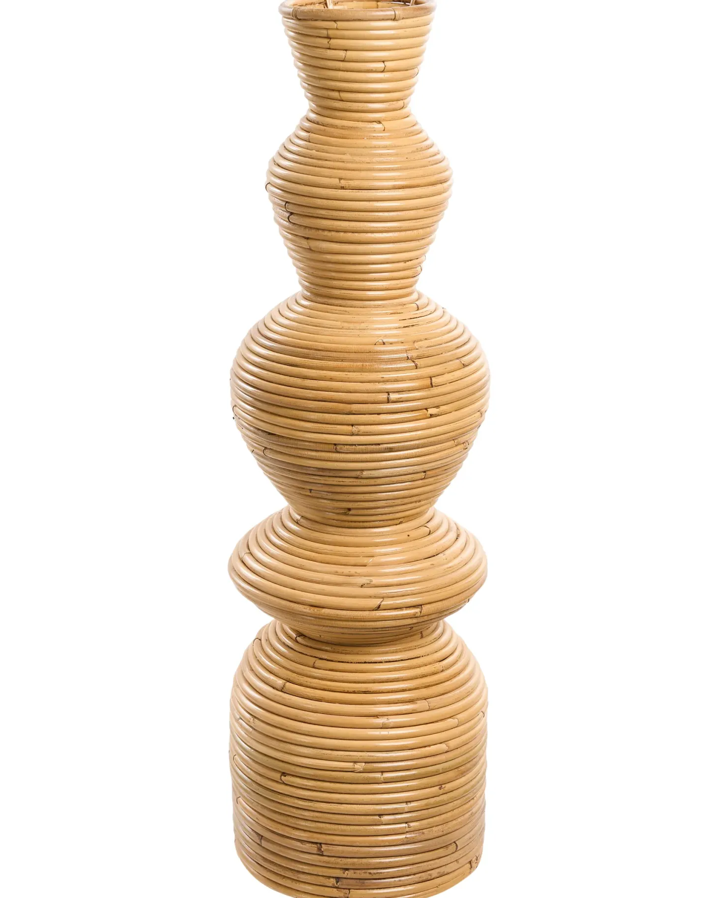 Wazon dekoracyjny NUORO Rattan 70 cm Naturalny