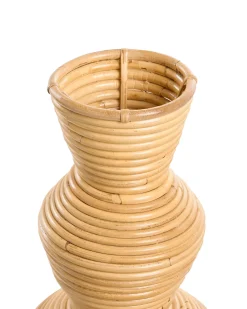 Wazon dekoracyjny NUORO Rattan 70 cm Naturalny
