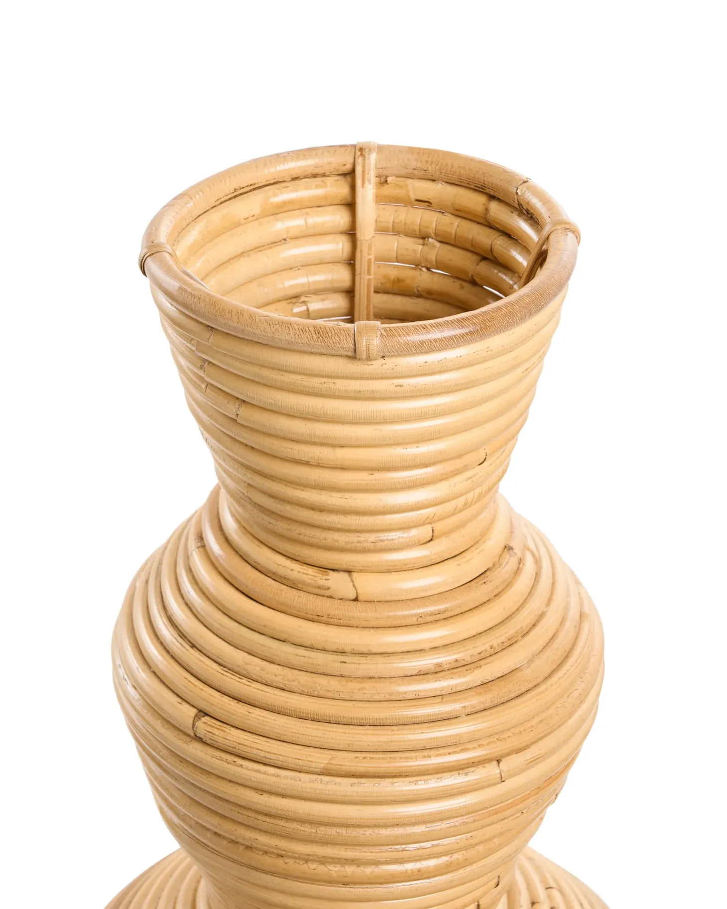 Wazon dekoracyjny NUORO Rattan 70 cm Naturalny