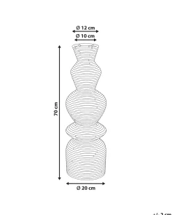 Wazon dekoracyjny NUORO Rattan 70 cm Naturalny