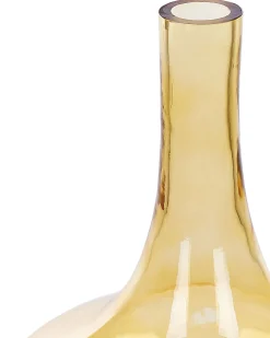 Wazon dekoracyjny PANEER Szkło 30 cm Żółty