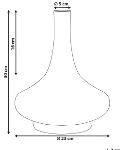 Wazon dekoracyjny PANEER Szkło 30 cm Żółty