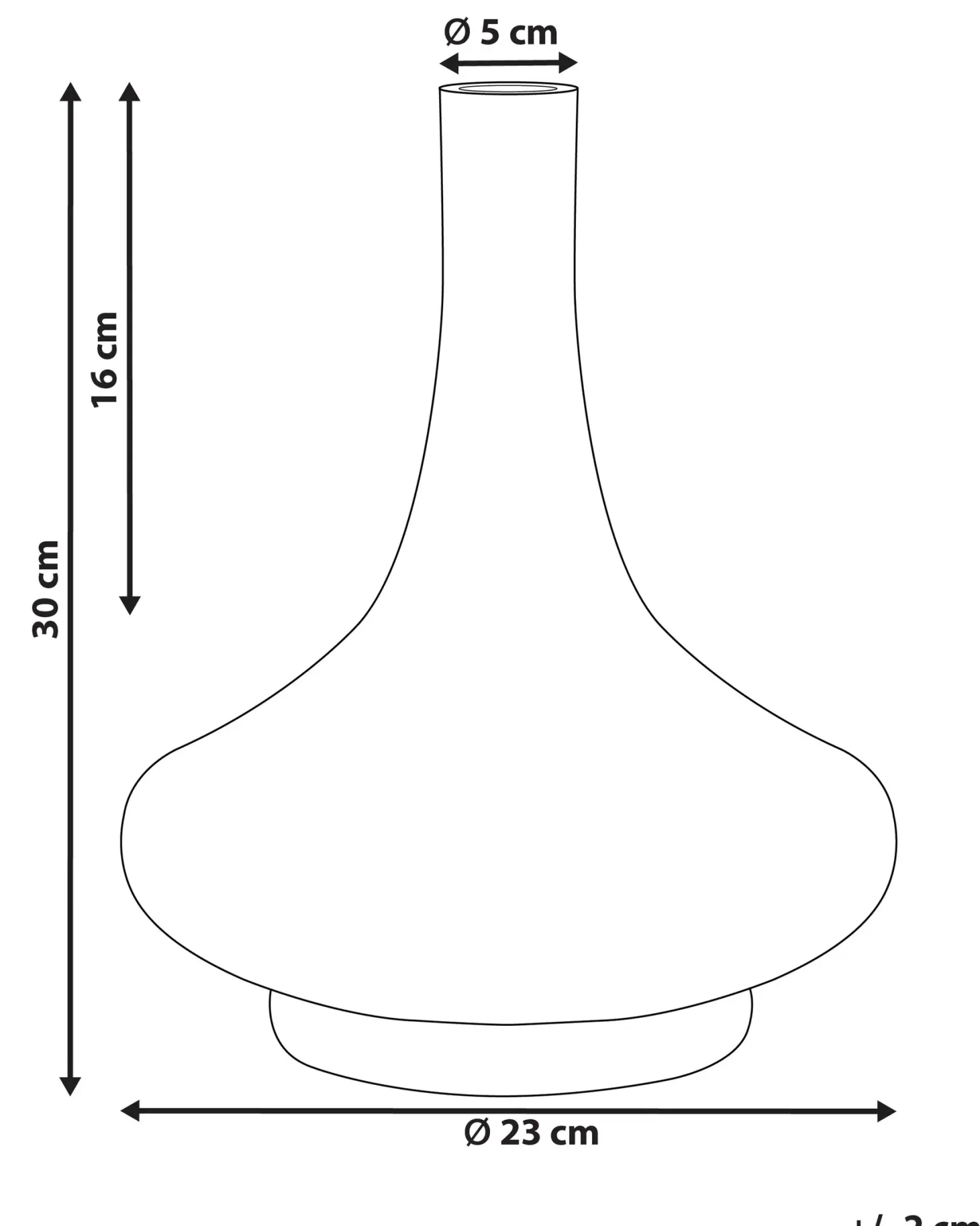 Wazon dekoracyjny PANEER Szkło 30 cm Żółty
