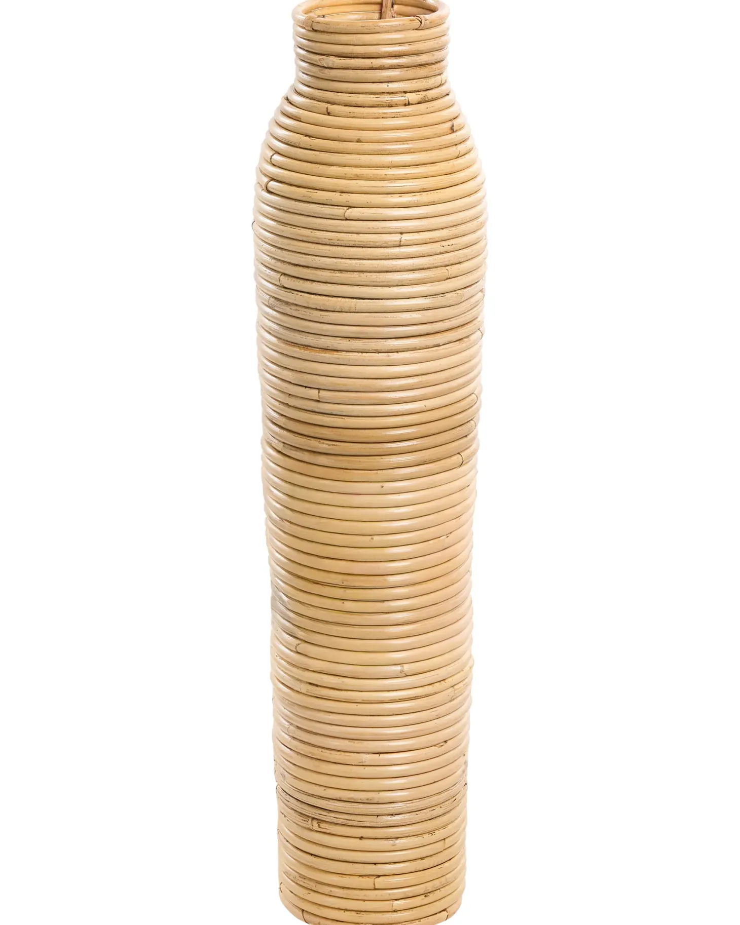 Wazon dekoracyjny PREMANA Rattan 55 cm Naturalny
