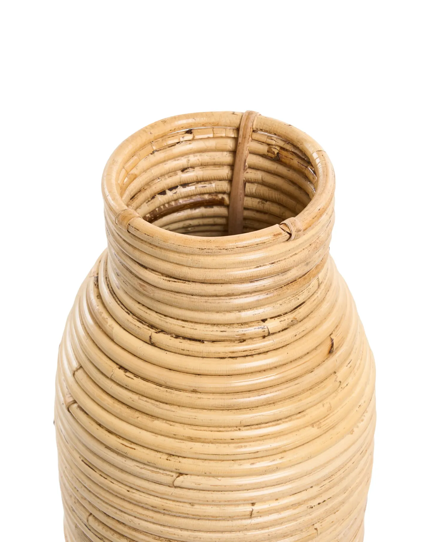 Wazon dekoracyjny PREMANA Rattan 55 cm Naturalny