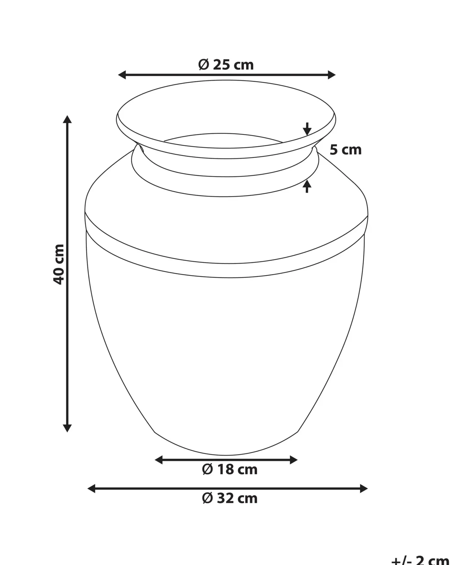 Wazon dekoracyjny PUCHONG Ceramika 40 cm Miedziany