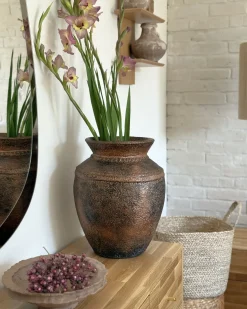Wazon dekoracyjny PUCHONG Ceramika 40 cm Miedziany